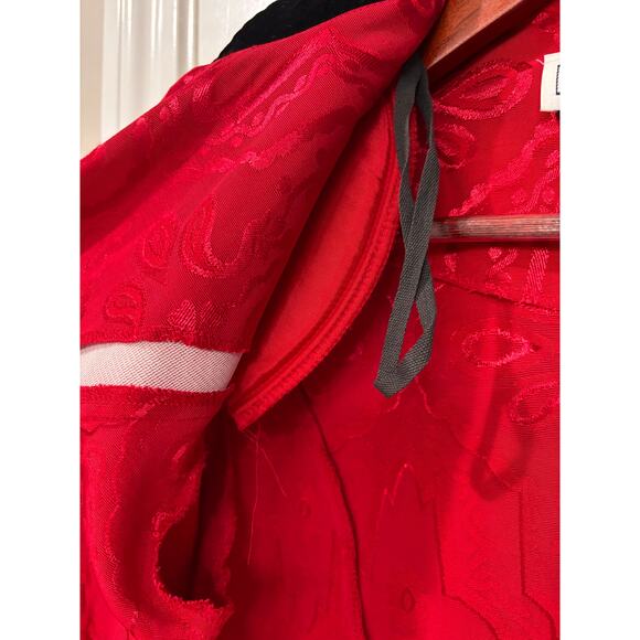 Jessica Howard 1980’s Women’s Red Damask Jacquard Zip Jacket Sz 6 - Picture 6 of 6